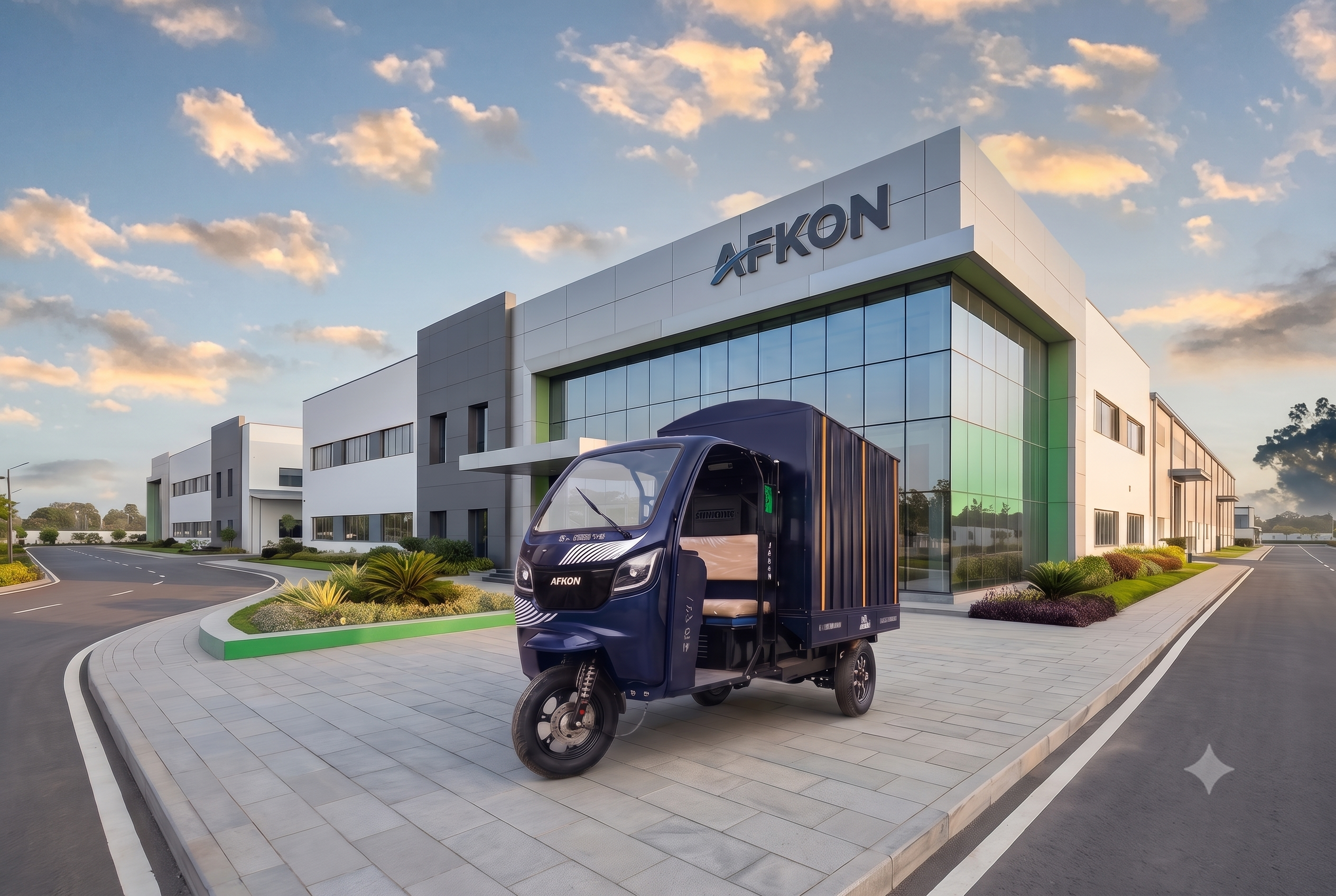 afkon e-cart butterfly - round pipe closed body loader